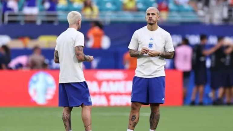 Rodrigo de Paul, Leandro Paredes y los caramelos Rodrigo de Paul, Leandro Paredes y los caramelos