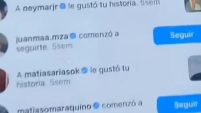 El like de Neymar a Coti Romero El like de Neymar a Coti Romero