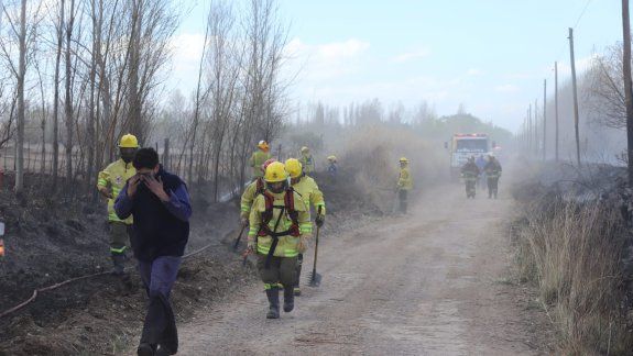 Un incendio de pastizales causó preocupación en China Muerta / Foto