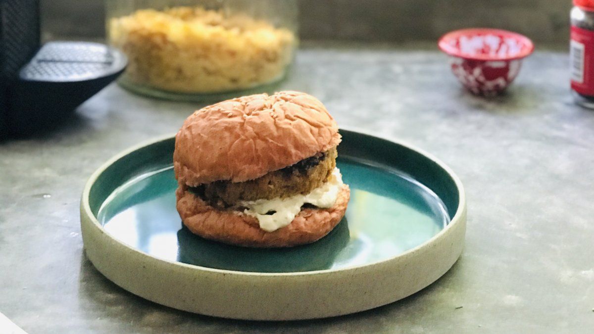 Receta fácil sándwich de portobello apanado