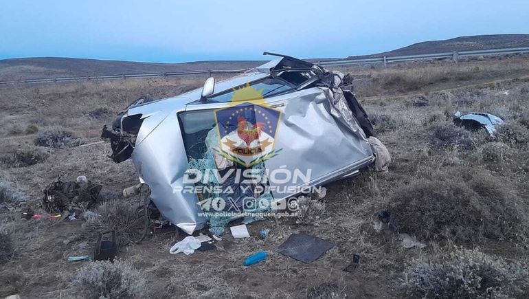 El vuelco se produjo en la Ruta 237