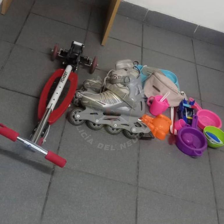 Uno de los delincuentes que frecuentaba el balneario Sandra Canale fue apresado con varios juguetes de niños.