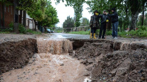 El efecto del agua en algunas calles fue impresionante.