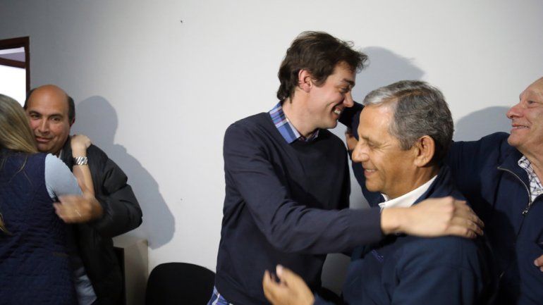 Leandro López recibió las felicitaciones de Horacio Quiroga.