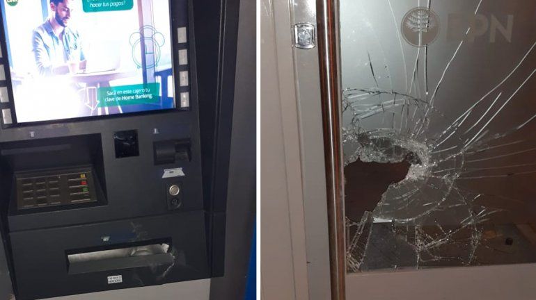 Vandalismo: destruyeron un cajero en Altos del Limay