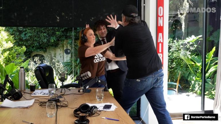 Video: Eduardo Belliboni y Fran Fijap se fueron a las piñas durante una entrevista