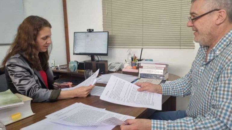 La fiscal María Bottini con Carlos Cavallo, procurador de Chubut. La fiscal María Bottini con Carlos Cavallo, procurador de Chubut. 