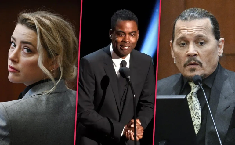 El nuevo escándalo de Chris Rock: atacó a Amber Heard y defendió a Johnny Depp