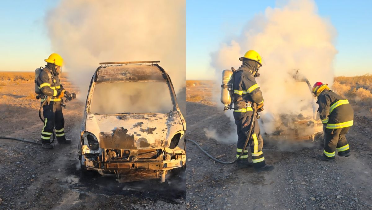 Dieron con una camioneta incinerada cerca de la Ruta 67 e investigan si fue robada