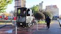 Se investigan las circunstancias en que se incendió el tren del Parque Central.