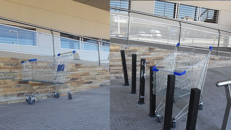 La Muni ordenó liberar la rampa que Coto había cerrado para evitar el robo de carritos