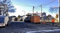 La calle Alcorta en plena obra en la ciudad de Neuquén / Foto Prensa Municipio