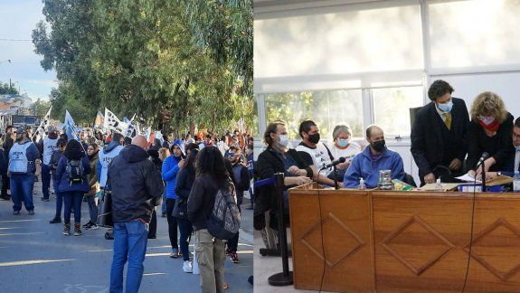 Aguada San Roque: ATEN marchó por la formulación de cargos