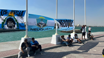 neuquen ya copa qatar: regionales en el estadio alentando a la argentina