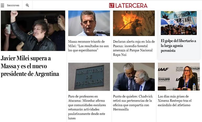 La Tercera, Chile. La Tercera, Chile.