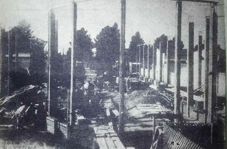 Foto del diario Opinión Pública de 1954, cuando comenzó a construirse la catedral.