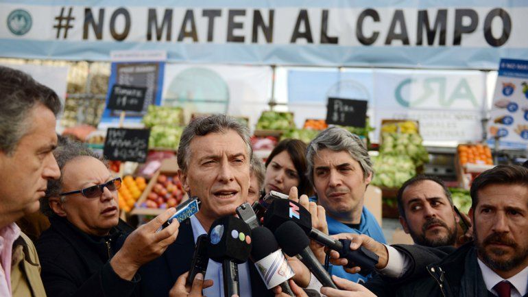 El candidato de Cambiemos se sumó a la protesta del campo.