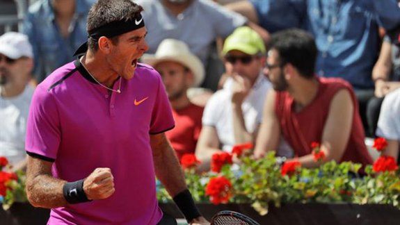 Delpo perdía ante Nole en el Masters de Roma y la lluvia pasó la definición del duelo para mañana