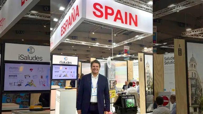 El intendente Mariano Gaido en la expo de Barcelona, España. El intendente Mariano Gaido en la expo de Barcelona, España.