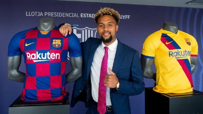 Konrad De La Fuente cuando fichó con el Barcelona.