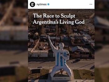 El New York Times se hizo eco de la estatua de Lionel Messi en Cutral Co.