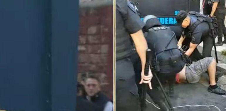 Tedeschini terminó con la cara golpeada y ensangrentado