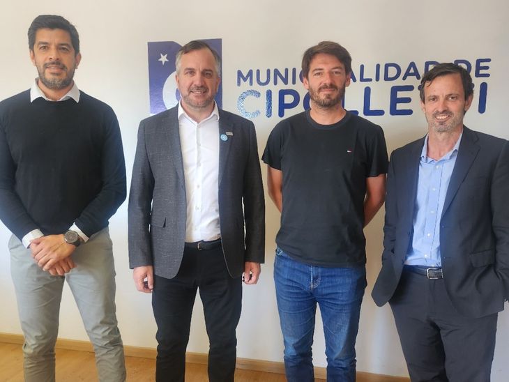 El intendente de Cipolletti, Rodrigo Buteler, recibió a directivos de Aconcagua. El intendente de Cipolletti, Rodrigo Buteler, recibió a directivos de Aconcagua.