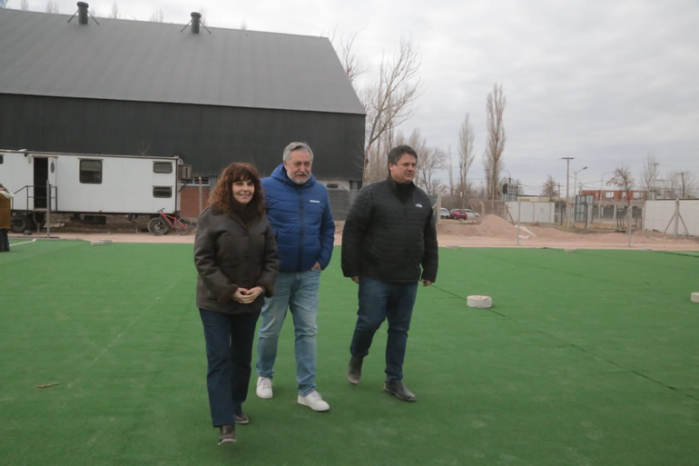El intendente Gaido recorrió la obra en barrio Confluencia