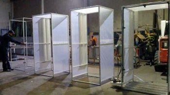 plottier construyo sus propias cabinas sanitizantes plottier construyo sus propias cabinas sanitizantes