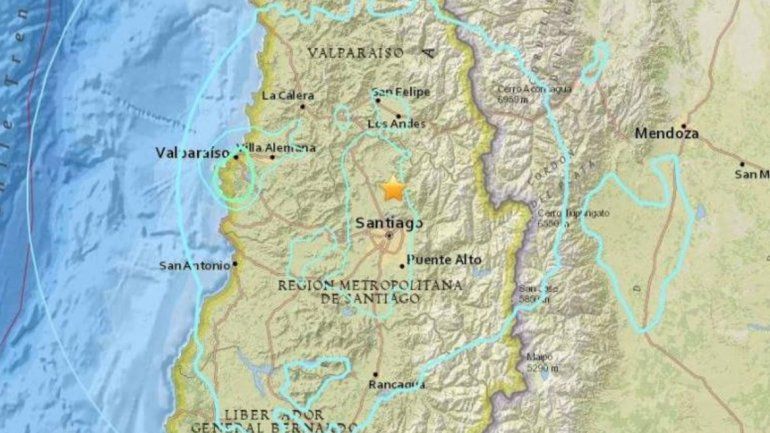 Un sismo de 5,4 sacudió esta madrugada Santiago de Chile