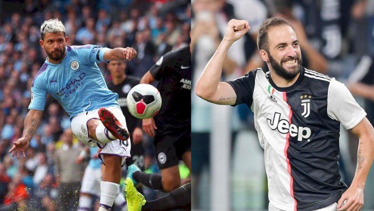 Mirá los golazos de Agüero e Higuaín para el City y la Juve