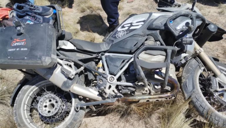 Por el fuerte viento, murió turista brasileño que viajaba en moto por una ruta patagónica