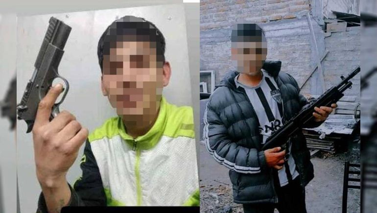 Los jóvenes subieron fotos portando armas a las redes sociales. Los jóvenes subieron fotos portando armas a las redes sociales. 