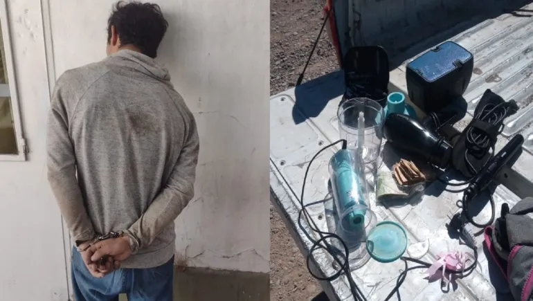 El ladrón que fue atrapado tras un robo en Centenario. El ladrón que fue atrapado tras un robo en Centenario.