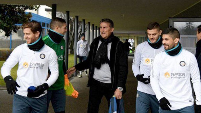 Bauza se juntó en Italia con Mauro Icardi.