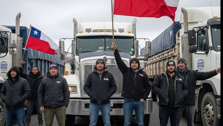 Reacción de camioneros de Chile a un proyecto de Chubut. (Foto ilustrativa).