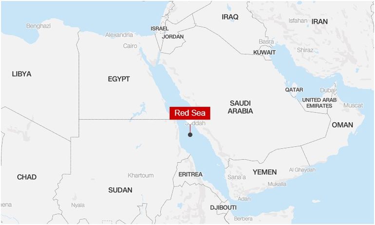 La zona del conflicto, en el Mar Rojo. La zona del conflicto, en el Mar Rojo.