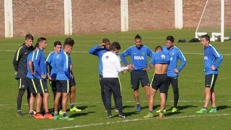 En el entrenamiento de ayer