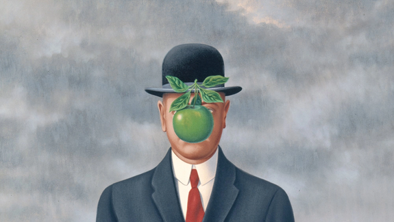 La manzana, un elemento recurrente en la obra del artista René Magritte que alude a la tentación e incluso la volatilidad emocional.