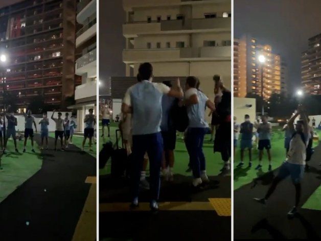 A puro festejo: así recibieron a Los Pumas en la Villa Olímpica