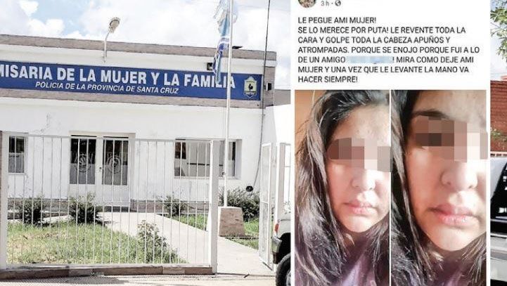 La víctima hizo la denuncia y el violento subió a su Facebook las fotos de los golpes.