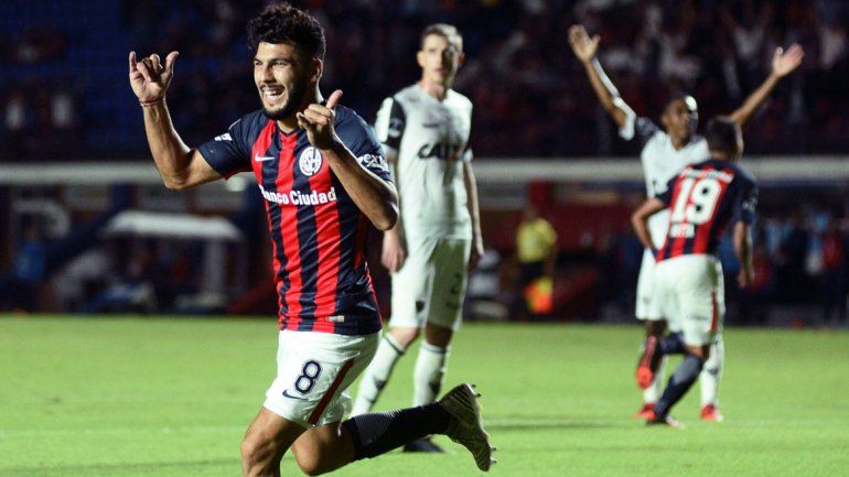 Gabriel Gudiño anotó el gol del triunfo de San Lorenzo.