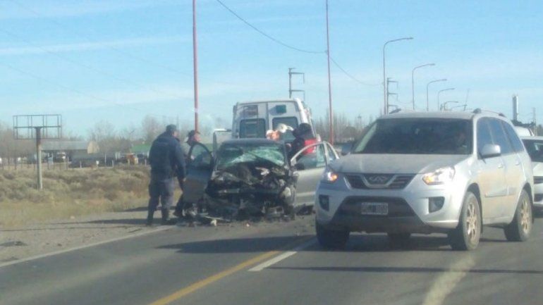 Un herido en un accidente en el acceso a Plaza Huincul