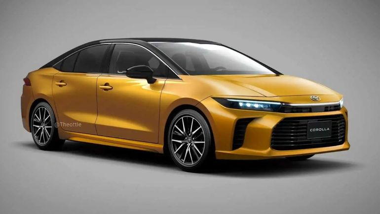 Un estudio de diseño desarrolló el render de cómo podría ser el Toyota Corolla 2026. Foto: Theottle.