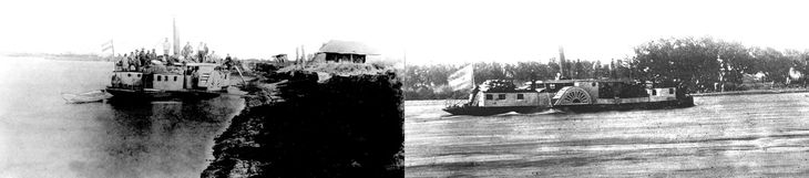 Vaporcito navegando por los ríos Negro y Limay. Fotos gentileza del Museo Paraje Confluencia Vaporcito navegando por los ríos Negro y Limay. Fotos gentileza del Museo Paraje Confluencia