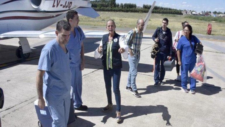 Operativo para realizar el primer trasplante de hígado en Neuquén. Foto: Gentileza. 
