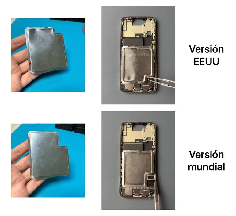 El iPhone 17 Pro incluirá dos baterías diferentes: una de ellas se comercializará en los modelos que se venderán en Estados Unidos, en tanto que la otra se fabricará para el resto de los países del mundo. El iPhone 17 Pro incluirá dos baterías diferentes: una de ellas se comercializará en los modelos que se venderán en Estados Unidos, en tanto que la otra se fabricará para el resto de los países del mundo.