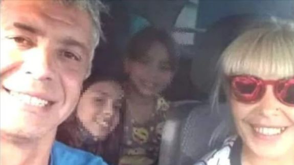 La selfie que los García, vecinos de Caleta Olivia, se sacaron cuando salían de viaje a Chubut, horas antes del accidente fatal en la Doble Trocha.&nbsp;