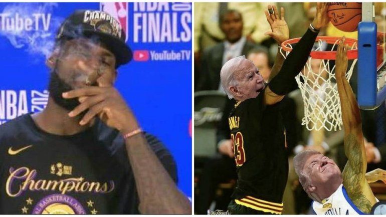 LeBron se burló de Trump y festejó con un meme viral