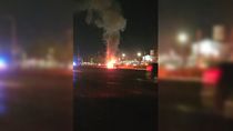 video: asi se prendio fuego una camioneta en ruta 7